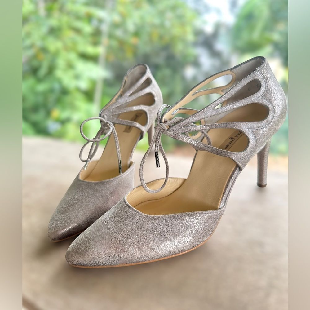 Paul Green Justine Ghillie d’Orsay Pumps Smoke Metallic Size 6 UK US 8.5 - Picture 4 of 16